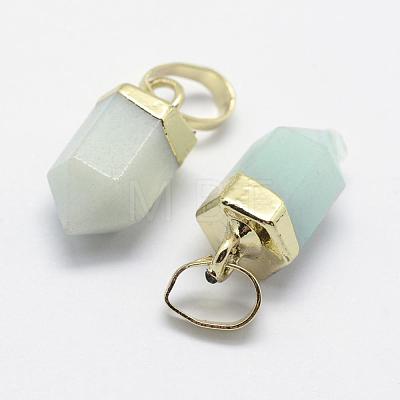 Natural Amazonite Pointed Charms G-G720-12-G02-1