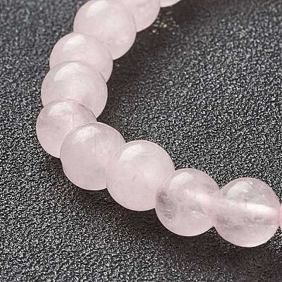 Natural Rose Quartz Beaded Stretch Bracelets BJEW-D446-B-11-1