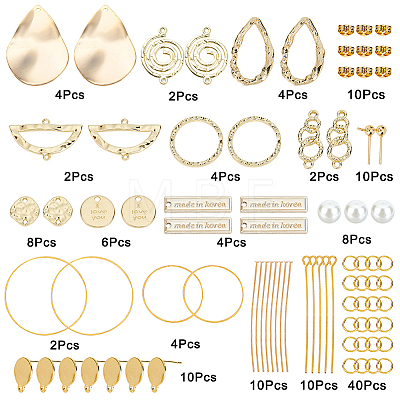 DIY Geometry Drop Earring Making Kits DIY-SC0019-01-1