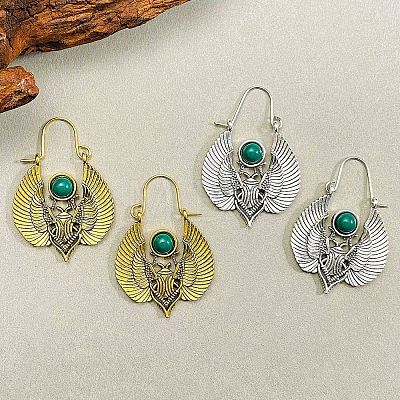 Moth Alloy Hoop Earrings WH-WGD1211-01-1