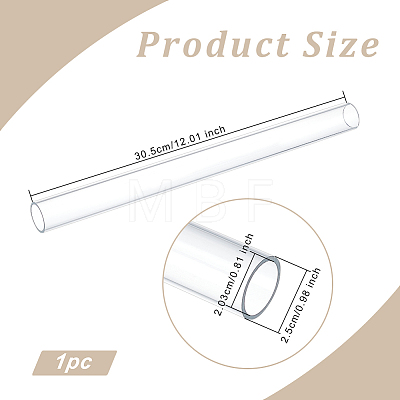 Round Transparent Acrylic Tube AJEW-WH0324-76A-1