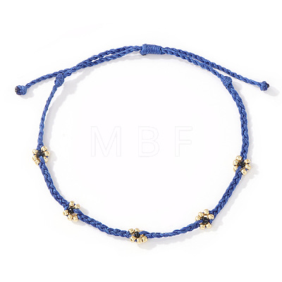 Handmade Glass Seed Bead Braided Bead Bracelets AU9604-4-1