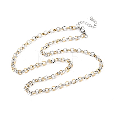 304 Stainless Steel Rolo Chain Necklaces NJEW-Z102-01GP-1