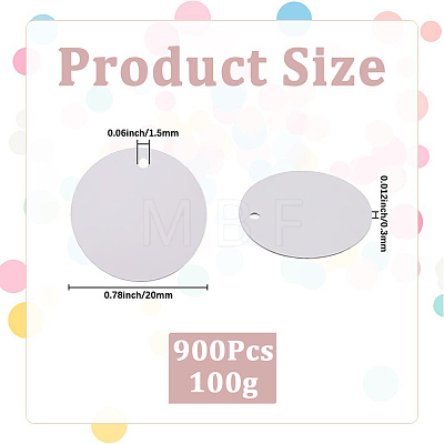 100G PVC Paillette/Sequin Pendants PVC-CY0001-09B-1