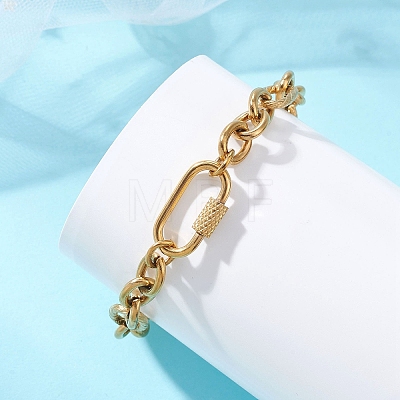 304 Stainless Steel Singapore Chains Bracelets for Women BJEW-JB14064-1