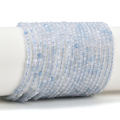 Natural Aquamarine Beads Strands G-B171-C01-2mm-1