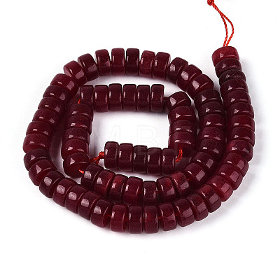 Dyed Natural White Jade Beads Strands G-T143-17H-1