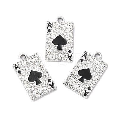 Rack Plating Alloy Crystal Rhinestone Pendants RB-L036-VF917-1-1