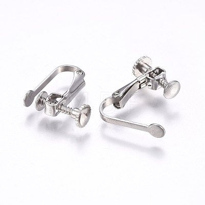 304 Stainless Steel Clip-on Earring Findings X-STAS-H462-01P-1