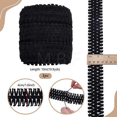 Cotton Tassel Lace Ribbon OCOR-WH0105-197B-1