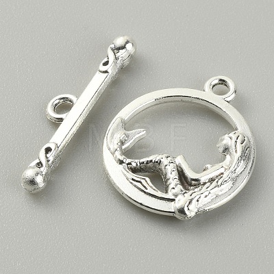 Tibetan Style Alloy Toggle Clasps X-FIND-CJC0017-21B-AS-1