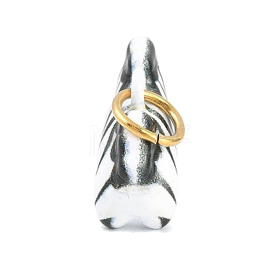 Spray Painted 304 Stainless Steel Charms SA-CBA4A21-03G-B-1