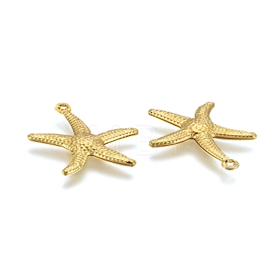 Brass Starfish/Sea Stars Pendants X-KK-L134-11G-1