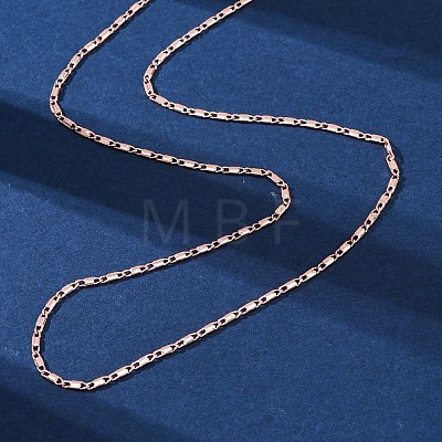 Brass Link Chain Necklaces for Women NJEW-D302-12RG-1