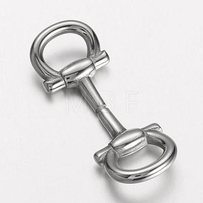 304 Stainless Steel Clasps STAS-E133-017P-1