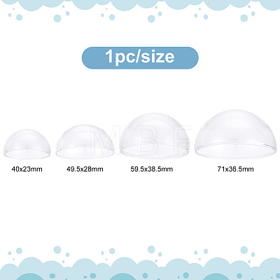 4Pcs 4 Style Clear Glass Globe FIND-DR0001-01-1