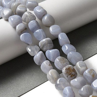 Natural Blue Lace Agate Beads Strands G-NH0017-B05-01-1