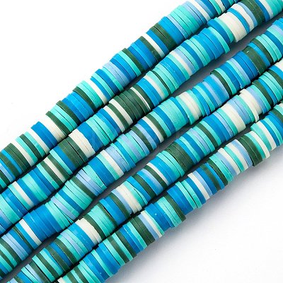 Handmade Polymer Clay Beads Strands CLAY-R089-8mm-T02A-1
