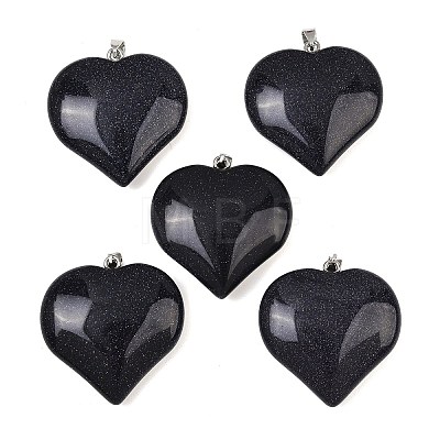 Synthetic Blue Goldstone Pendants GG-K002-04Y-1