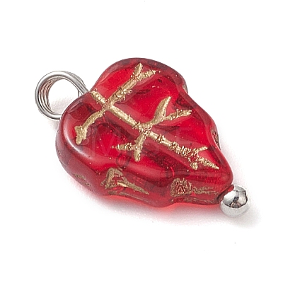 Czech Glass Charms PALLOY-JF04468-02-1