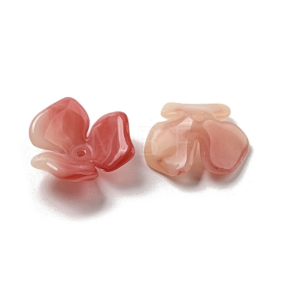 Two-tone Opaque Acrylic Bead Caps OACR-G034-03H-1