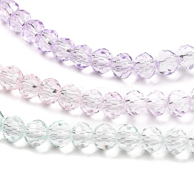 Transparent Painted Glass Beads Strands X1-DGLA-A034-T4mm-A23-1