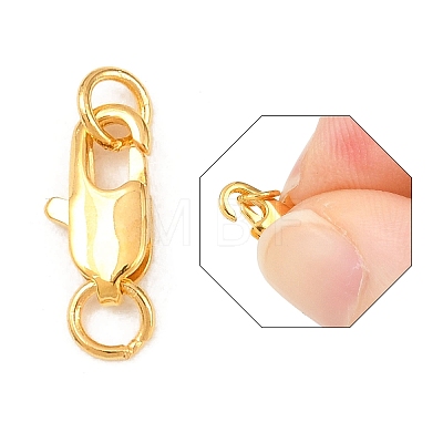 Brass Lobster Claw Clasps X-KK-KK801-G-1