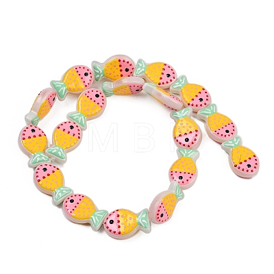 Painted Glass Beads X-LAMP-F036-02D-1