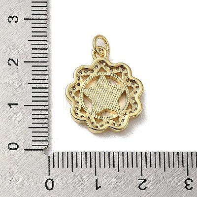 Brass Micro Pave Cubic Zirconia Pendants KK-Q808-31G-1