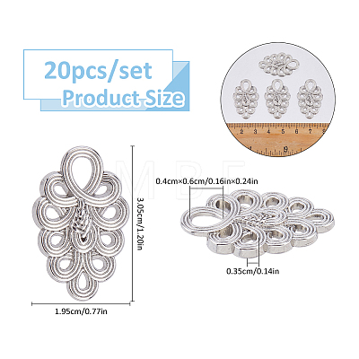 20Pcs Zinc Alloy Adjustable Jean Button Pins FIND-FH0017-92P-1