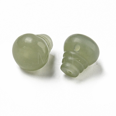 Natural Nephrite Jade/Hetian Jade Beads G-H036-06-1