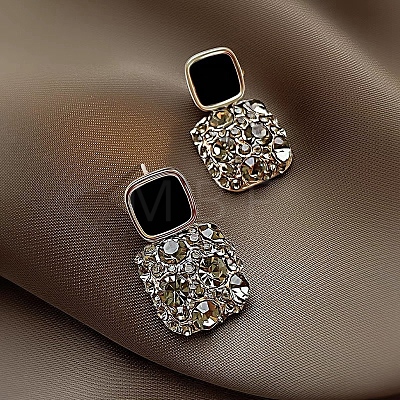 Alloy Rhinestone Dangle Earrings for Women WG80053-25-1