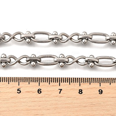 304 Stainless Steel Oval Infinity Link Chain Necklaces for Women Men NJEW-K249-20C-P-1