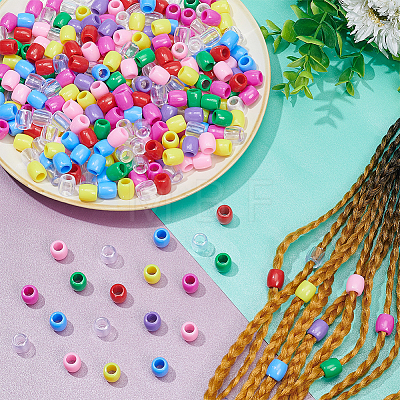  360Pcs 12 Colors Plastic European Beads KY-NB0001-66-1