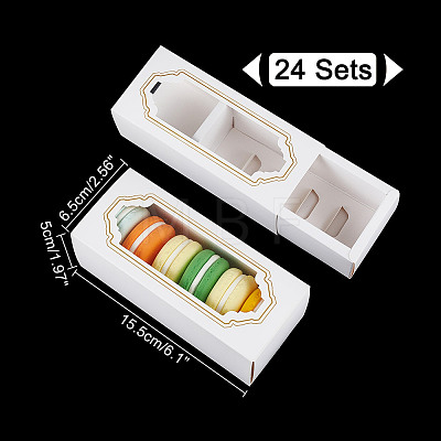 Cardboard Macaron Drawer Boxes CON-WH0086-132A-01-1