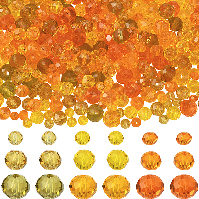 900Pcs 9 Colors Thanksgiving Day Theme Glass Beads Strands EGLA-SP0001-36-1