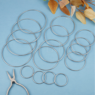 Gorgecraft 16Pcs 4 Style Iron Linking Rings IFIN-GF0001-31-1