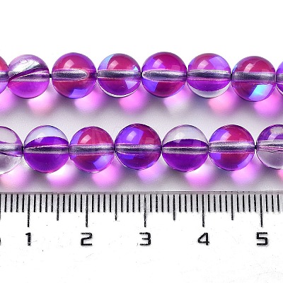 Synthetic Moonstone Beads Strands G-P528-J02-24-1
