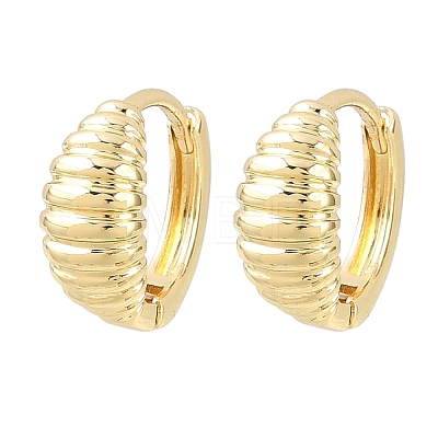 Brass Hoop Earrings EJEW-D348-14G-1