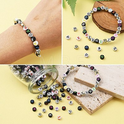 Mixed Style Acrylic Hashtag Beads MACR-YW0002-91-1