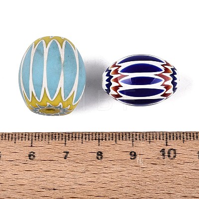 Handmade Millefiori Glass Barrel Beads LA-N002-18-1