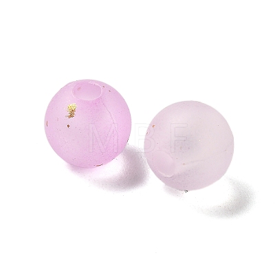 Frosted Transparent Acrylic Beads OACR-F013-13K-1