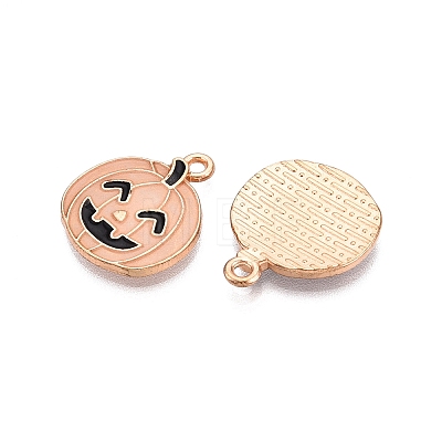 Halloween Theme Rack Plating Luminous Alloy Enamel Pendants ENAM-N056-229G-1