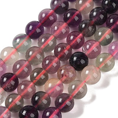 Natural Fluorite Beads Strands G-P530-B09-04-1