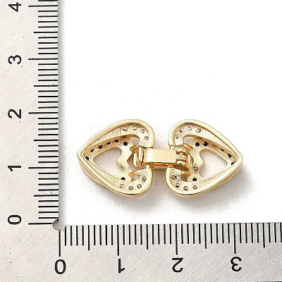 Brass Micro Pave Cubic Zirconia Fold Over Clasps KK-H455-53G-03-1