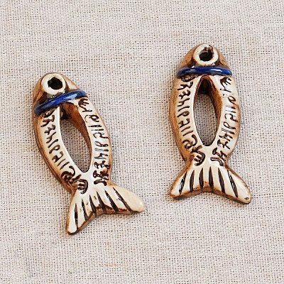 Handmade Porcelain Big Pendants PORC-Z003-01D-1