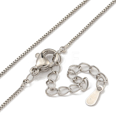 Brass Box Chain Necklaces for Women NJEW-U011-02P-1