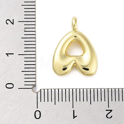 Rack Plating Brass Balloon Letter Pendants KK-C050-01G-1