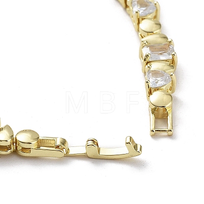 Brass Micro Pave Cubic Zirconia Chain Necklaces NJEW-L170-09G-1