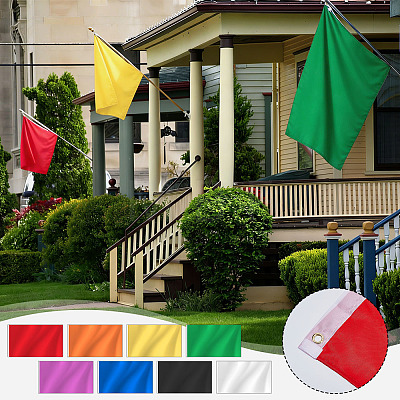 8Pcs 8 Colors Polyester Blank Flag AJEW-OC0016-25-1